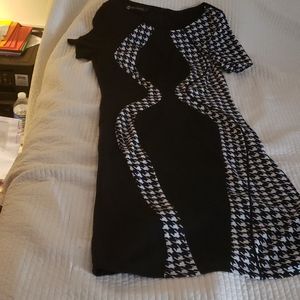 Odd black and white dress